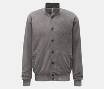 Frottee-Blouson 'Oyster Bomber' grau