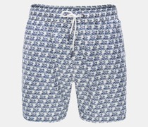 Badeshorts 'Neptun Swim' weiß/navy