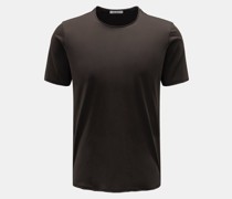 Rundhals-T-Shirt 'Elia' dunkelbraun