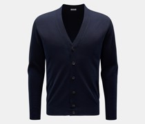 Merino Feinstrick-Cardigan navy