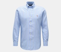 Oxfordhemd Button-Down-Kragen hellblau/weiß/dark navy gestreift