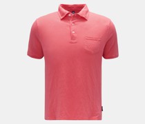 Leinen-Poloshirt koralle