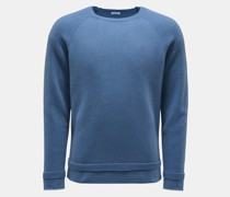 Cashmere Rundhalspullover rauchblau