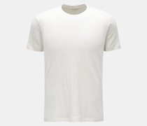 Leinen Rundhals-T-Shirt 'Enno' offwhite