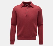 Cashmere Strickpolo rot