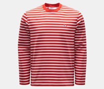 Longsleeve 'Tricolor' rot/weiß gestreift