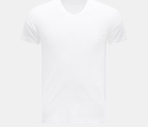 V-Neck T-Shirt 'Darius' weiß