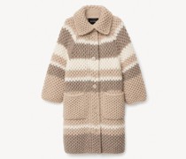 Cashmere-Seide Handstrick Mantel - MABOU STRIPES