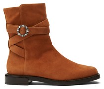 RYDER PEARL BUCKLE BELTED BOOTIE