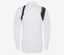 Gurt-T-Shirt mit Pinselstrichmotiv