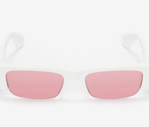 Schräge Sonnenbrille mit Mc Queen Graffiti-Motiv