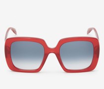 Quadratische Sonnenbrille mit Seal-Logo