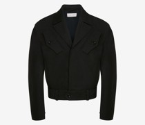 Kurze Bomberjacke im Militärstil
