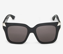 Oversize-Sonnenbrille mit Punk-Nieten