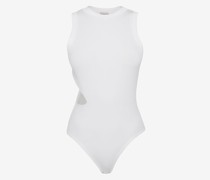 Gerippter Bodysuit mit Schlitzen