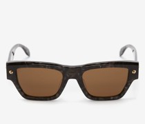 Spike Studs Rectangular Sunglasses