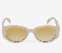 Ovale Sonnenbrille mit Mc Queen-Graffiti-Motiv