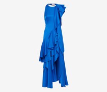 Gerüschtes Midikleid mit Drapierung
