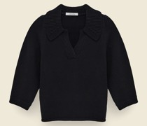MERINO-KASCHMIR PULLOVER MIT OFFENER NECKLINE