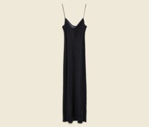 SATIN KLEID MIT WASSERFALLAUSSCHNITT