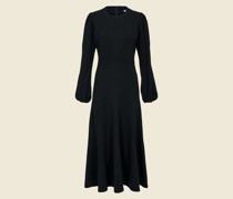 MIDI KLEID MIT DETAILS AUS ECO-LEDER