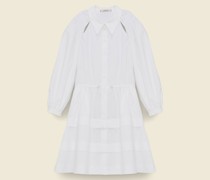 HEMDBLUSENKLEID MIT TELLERROCK UND CUTOUTS