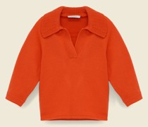MERINO-KASCHMIR PULLOVER MIT OFFENER NECKLINE