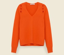 V-NECK PULLOVER MIT CUTOUTS