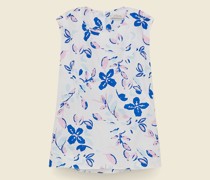 TOP MIT FLORALEM PRINT UND SEERSUCKER STRUKTUR