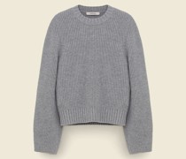 RUNDHALSPULLOVER AUS MERINO UND KASCHMIR