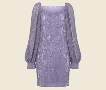 PAILLETTEN MINIKLEID MIT VOLUMINÖSEN ÄRMELN