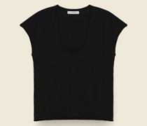 T-SHIRT MIT ABGERUNDETEM V-AUSSCHNITT