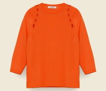 PULLOVER AUS MERINO UND SEIDE MIT CUTOUTS