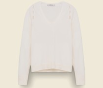 V-NECK PULLOVER MIT CUTOUTS