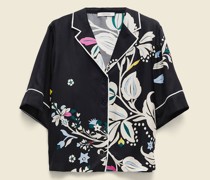 Pyjama-Style Bluse aus Seide