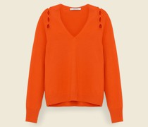 V-NECK PULLOVER MIT CUTOUTS