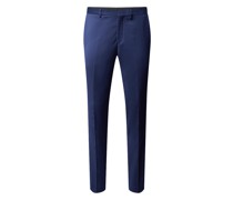 Slim Fit Anzug-Hose mit Webmuster