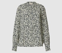 Blusenshirt aus Viskose mit floralem Muster