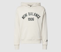 Hoodie mit Label-Print und Känguru-Tasche