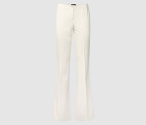 Flared Bundfaltenhose mit Gesäßleistentaschen Modell 'Ros'