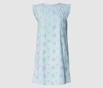 Minikleid mit floraler Lochstickerei