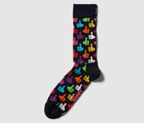 Socken mit Allover-Muster Modell 'Thumbs Up'