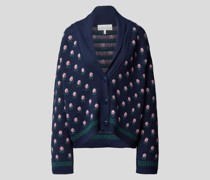 Cardigan mit floralem Allover-Muster