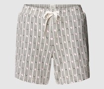 Regular Fit Shorts mit Allover-Muster Modell 'Mix+Relax'
