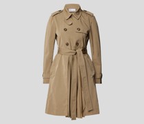 Trenchcoat mit Plisseefalten