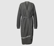 Longcardigan mit Bindegürtel