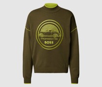 Strickpullover mit Label-Stitching - Porsche X Boss Collection