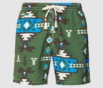 Badehose mit Allover-Muster Modell 'CAPRESE'