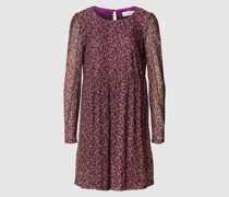 Knielanges Kleid mit floralem Allover-Muster Modell 'Vimena'