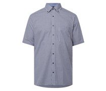 Comfort Fit Business-Hemd aus Baumwolle mit kurzem Arm